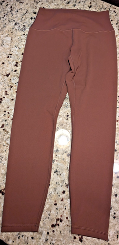 CRZ chocolate brown athletic yoga leggings size M, pre-owned excellent condition - Picture 3 of 4
