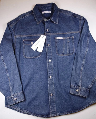 CALVIN KLEIN JEANS Men's Blue Number 5 Denim Jacket MSRP $90 NEW Medium - product listing photo