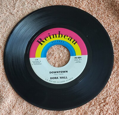 Dora Hall....''Downtown & 1-2-3'' 45 RPM 7'' Vinyl Record 