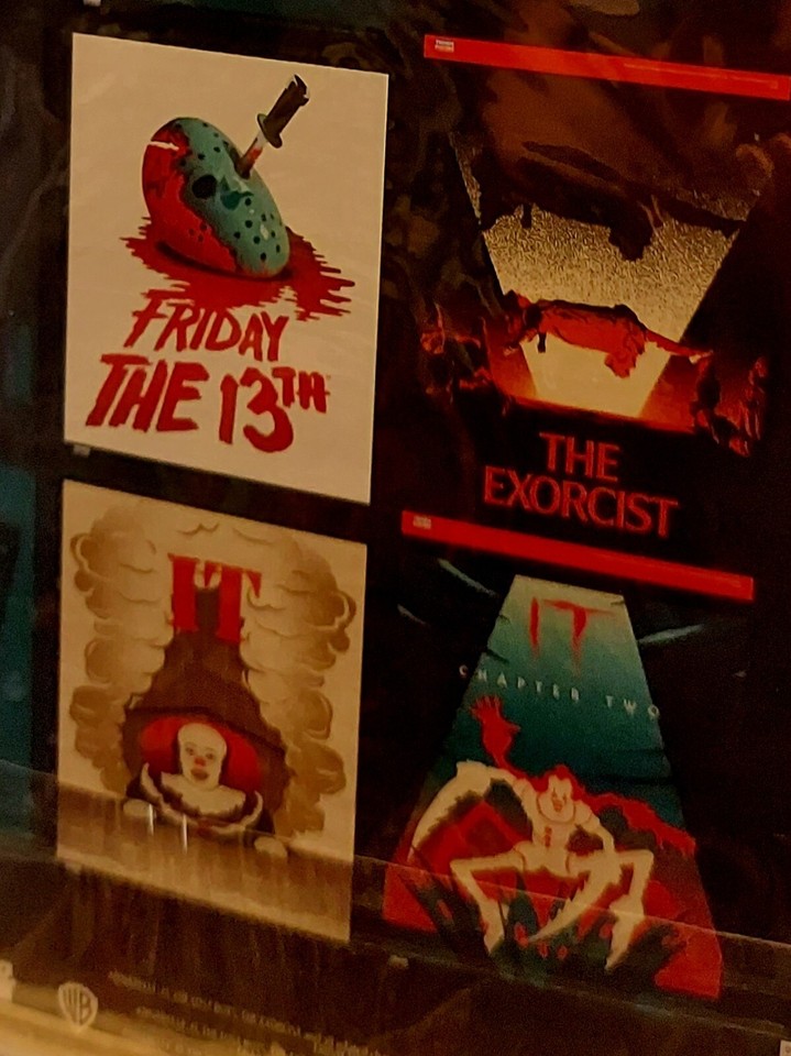 12 HORROR mini Poster set NEW Friday The 13th Exorcist IT lost boys