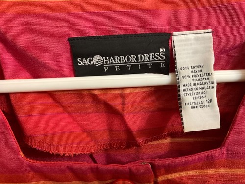 size 12P Sage Harbor Dress, 60% rayon & 40% polyester suit. Machine washable. - Bild 5 von 6