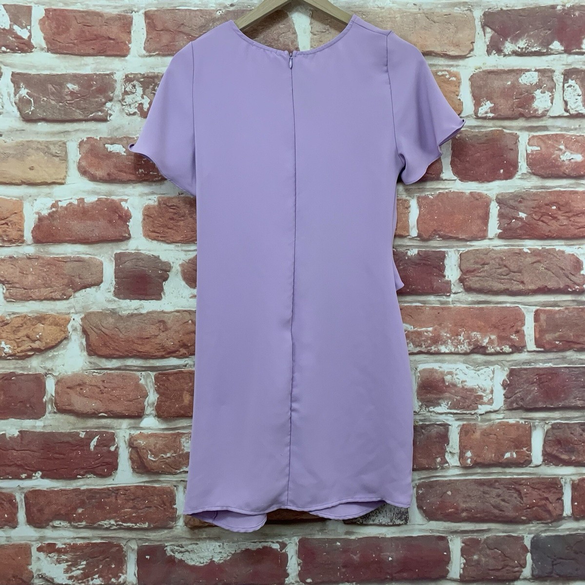 Anthropologie Everly Dress Womens Small Purple Tie Accent Casual
