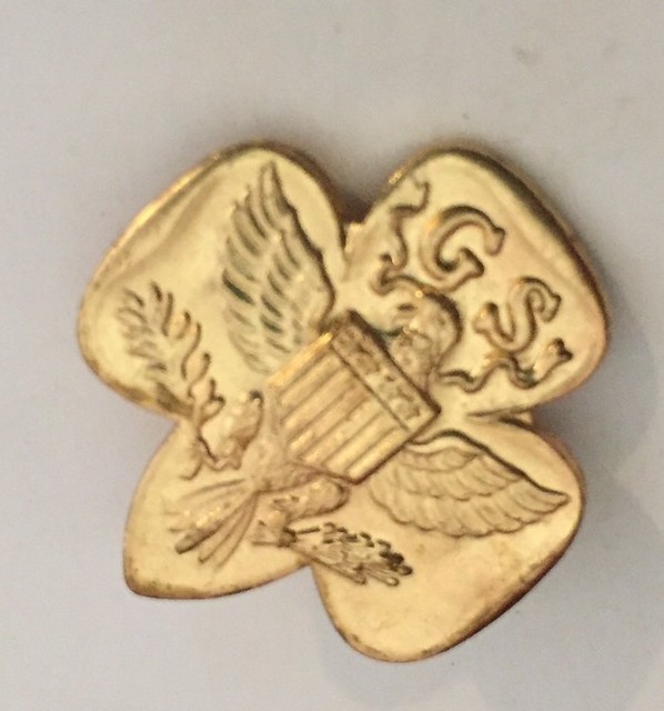 Girl Scout Pin G S Traditional Gold Tone Metal Used eBay