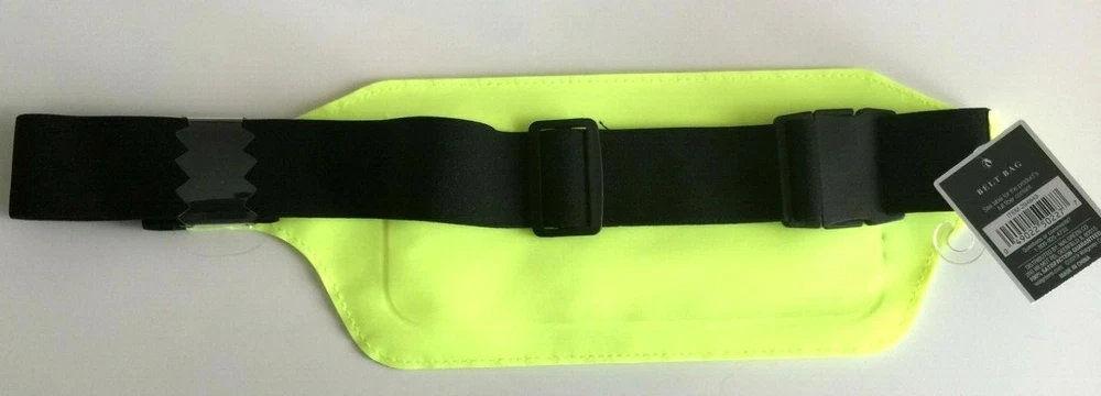 Belt Bag Neon Colors Holds Phone Cards Keys Money Zip Close Adjustable Belt NWT