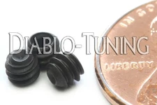 #6-32 x 1/8" - Qty 20 - Socket Set / Grub Screws Cup Point - Black Alloy Steel