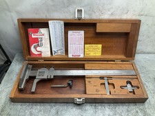 Starrett No. 454 12" Height Gauge Vernier w/ Accessories Case