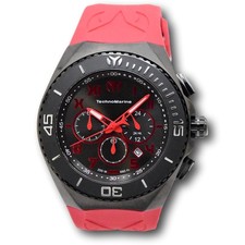 Technomarine Ocean Manta Men's 48mm Gunmetal Red Chronograph Watch TM-220020