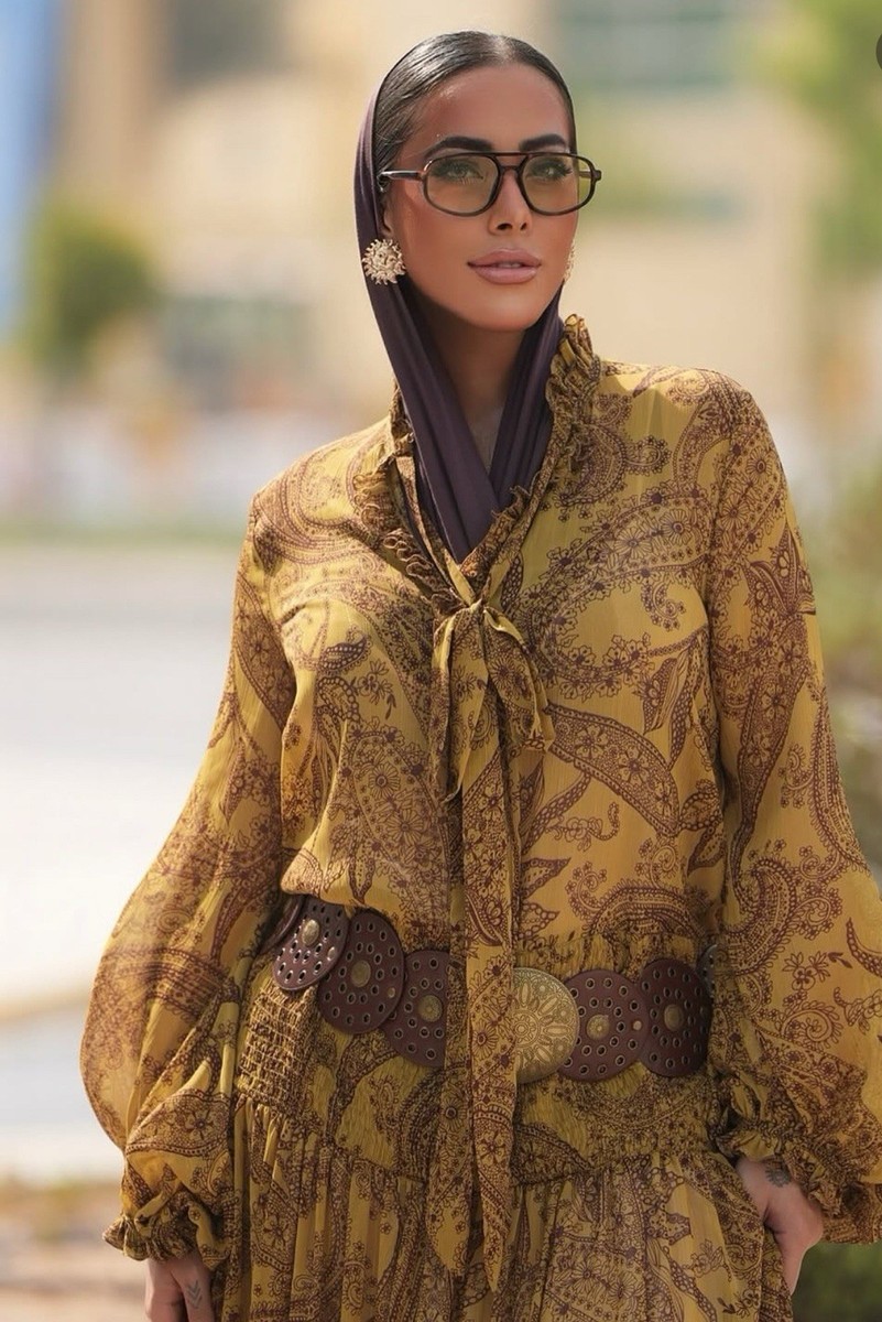 ZARA SIZE S 2025 OCHRE ZW COLLECTION LONG PRINTED DRESS | 3121/142 ZARA SIZE S 2025 OCHRE ZW COLLECTION LONG PRINTED DRESS | 3121/142