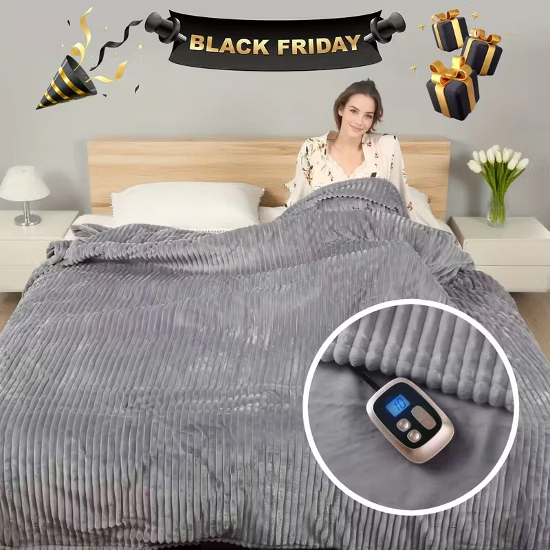 Electric Heated Blanket – Twin/Full/Queen – 10 Heat Levels, 1–12H Auto-Off, - Image 4 of 4