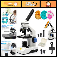 40X-2000X Monocular Microscope Kit for Adults  Students - STEM Learning, All Me