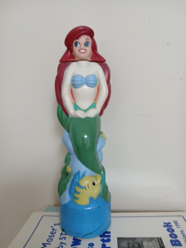 The Little Mermaid Bubblebath Empty Vessel 1991 Disney c.9"H