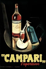 Marcello Nizzoli Campari Bitter 1926 Vintage Ad Italy Liquor Bottle Poster 16x24