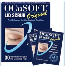 OCuSOFT Lid Scrub Original Eyelid Cleanser - Pre-Moistened Eyelid Wipes New