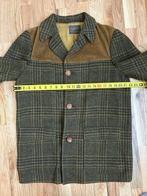 30s40s Pendleton ブラウン ジャケット 100%バージンウール PENDLETON ペンドルトン 40sウールスポーツジャケット チェックジップ