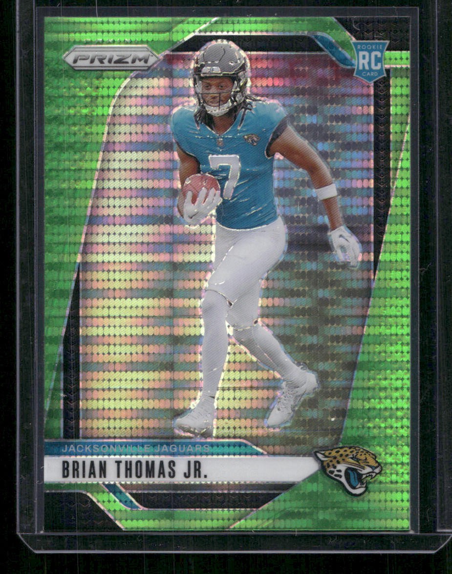 2024 Panini Prizm #314 Brian Thomas Jr. Neon Green Pulsar