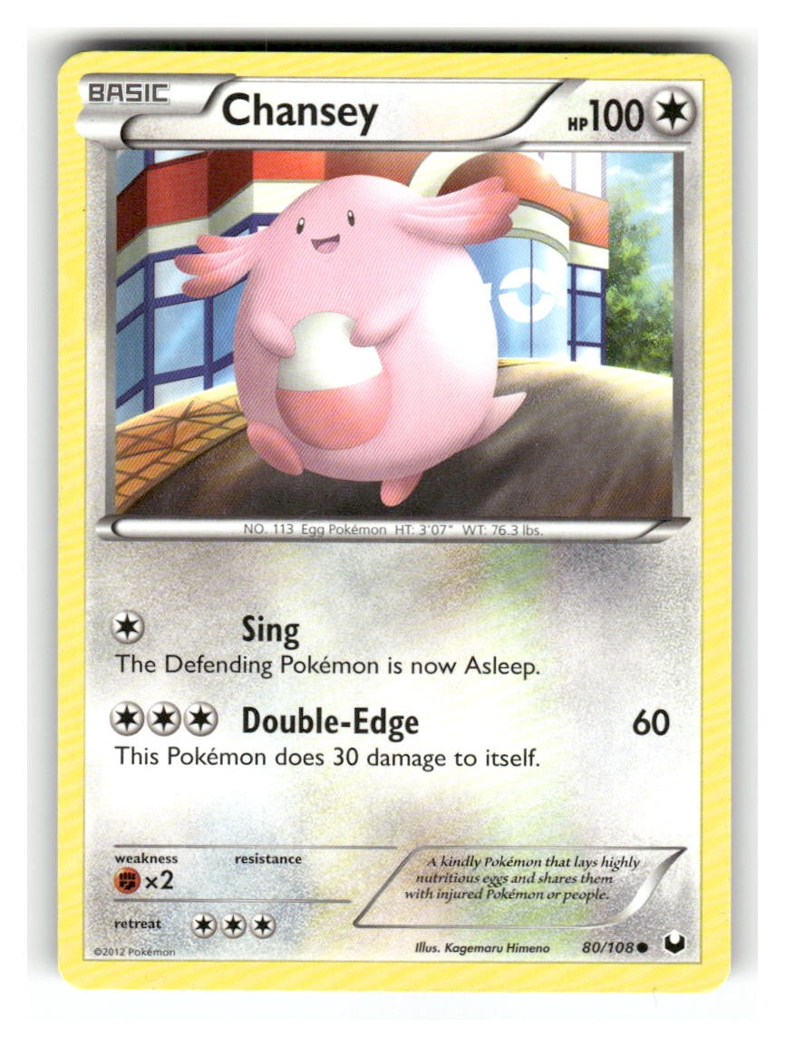 Chansey 80/108 Common Dark Explorers Pokemon Lightly Played