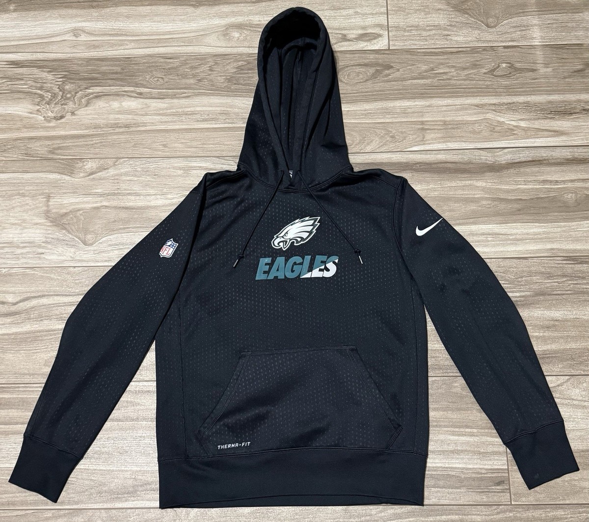 Size M Philadelphia Eagles Nike On-Field Apparel Hoodie Therma Fit Black