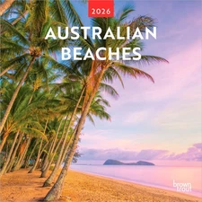 Australian Beaches | 2026 12x24" (Hanging) Square Wall Calendar | Plastic-Free
