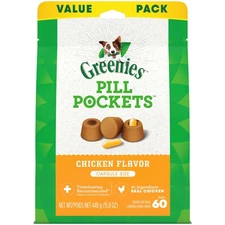 Greenies Pill Pockets for Dogs 60ct | Large Capsule Size | Chicken Flavor