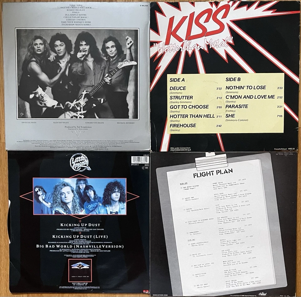 4 Classic Rock Vinyl Bundle Joblot KISS, Van Halen, Little Angels & Compilation - Image 2 of 4