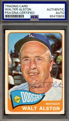 #ad Walter Alston PSA DNA Signed 1965 Topps Autograph $92.00
