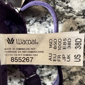 Wacoal Minimizer Bra Purple 38D Women's Style 855267 New with Tags