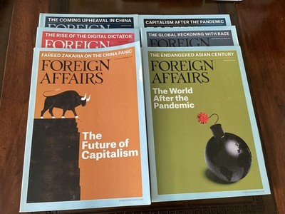 FOREIGN AFFAIRS Magazine Magazines LOT All Six 6 Issues Complete Set from 2020