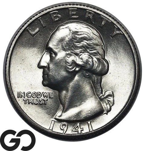 1941-S Washington Quarter Lustrous Superb Gem BU+