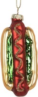 Clayre & Eef 6GL5297 WeihnachtsanhäNger 4X3X10 Cm Goldfarben Und Rot