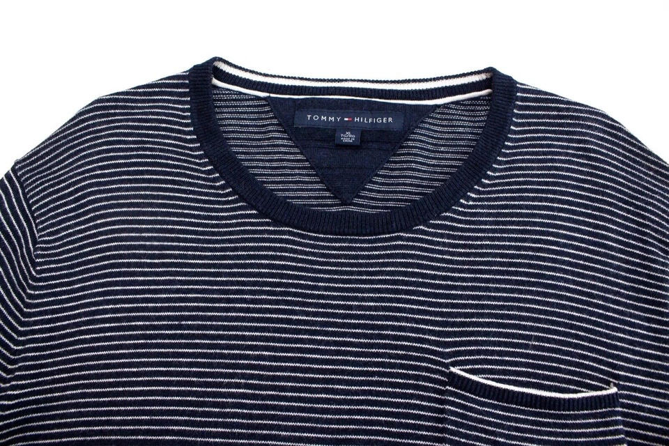 Suéter De Punto De Algodón Y Lino Para Hombre TOMMY HILFIGER Talla XL - Imagen 4 de 4