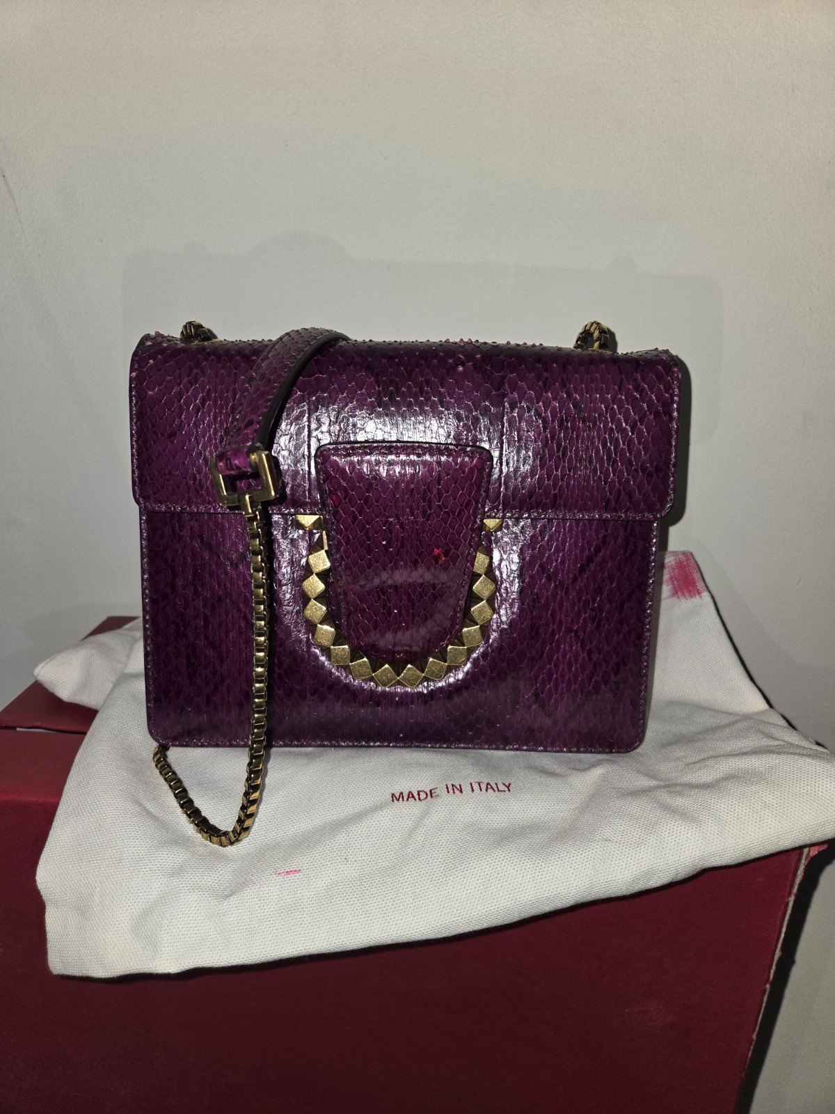 Salvatore Ferragamo Crossbody Python Bag Exotic S… - image 1