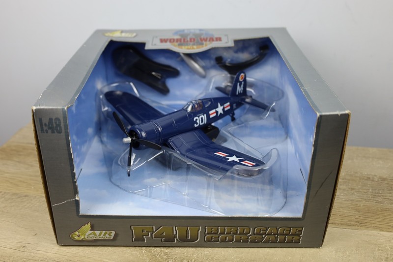 WWII F4U Bird Cage Corsai Die Cast Military Plane 1:48 scale by Air Legends