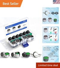 16PCS Faucet Aerator Replacement Kit - 12 Insert Brass Aerators Included