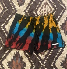 YoungLA 100% Cotton Sweat Shorts Multicolored Tie Die Men’s Size XL 4” Inseam