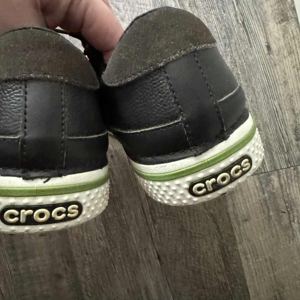 Botines de golf Crocs Hank Haney negros blancos zapatos deportivos para caminar para hombre 8 Foto 3 de 4