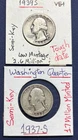 1937 -S & 1939S Washington Silver Quarter Look VG+ Very Good+ Semi-Key Dates