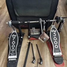 DW 5000 &7000 Double Pedal w DW beater VERY GOOD comes with the case tested