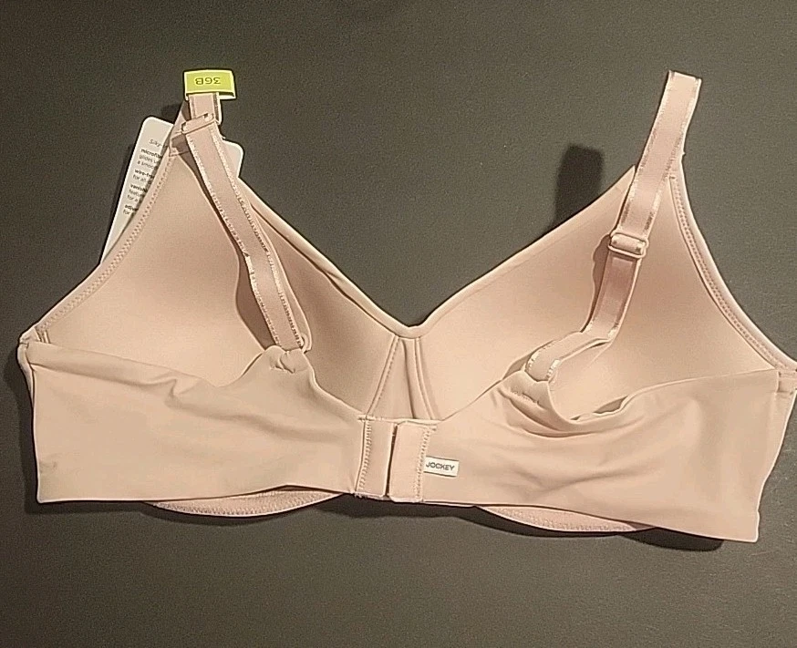 Jockey Smooth & Sleek Microfiber Full Coverage Lined T-Shirt Bra 36B Beige NWT - Image 2 of 4