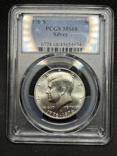 1976-S Silver Bicentennial Kennedy Half Dollar - MS68 - PCGS #0131