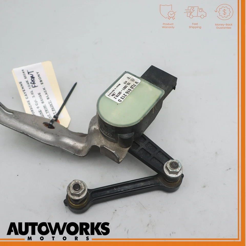 03-10 Porsche Cayenne 957 sensor de nível de altura dianteiro esquerdo com suporte fabricante de equipamento original - Imagem 2 de 4
