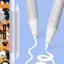 ARTISTRO White Dual-Tip Acrylic Paint Pens - Set of 2