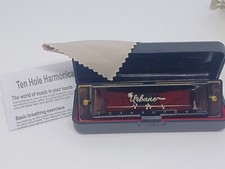 URBANE New Harmonica 10 Hole Mouth Organ Blues Urbanemade with Case and cloth
