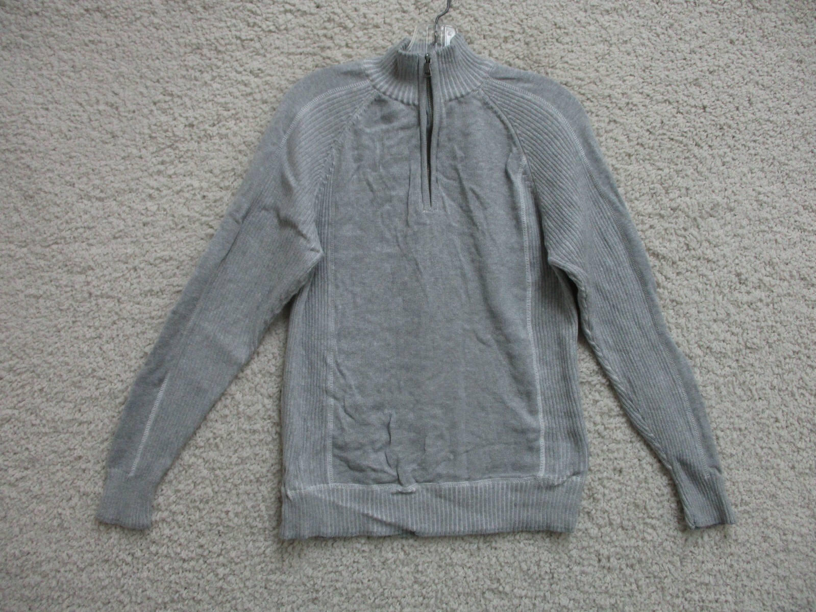 Buckle BKE Sweater Medium Adult Gray Quarter Zip Pullover Athletic Fit Womens M