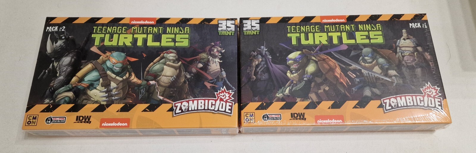 TMNT Zombicide Pack 1 & 2 figurines exclusives avec fiches de personnages double édition CMON
