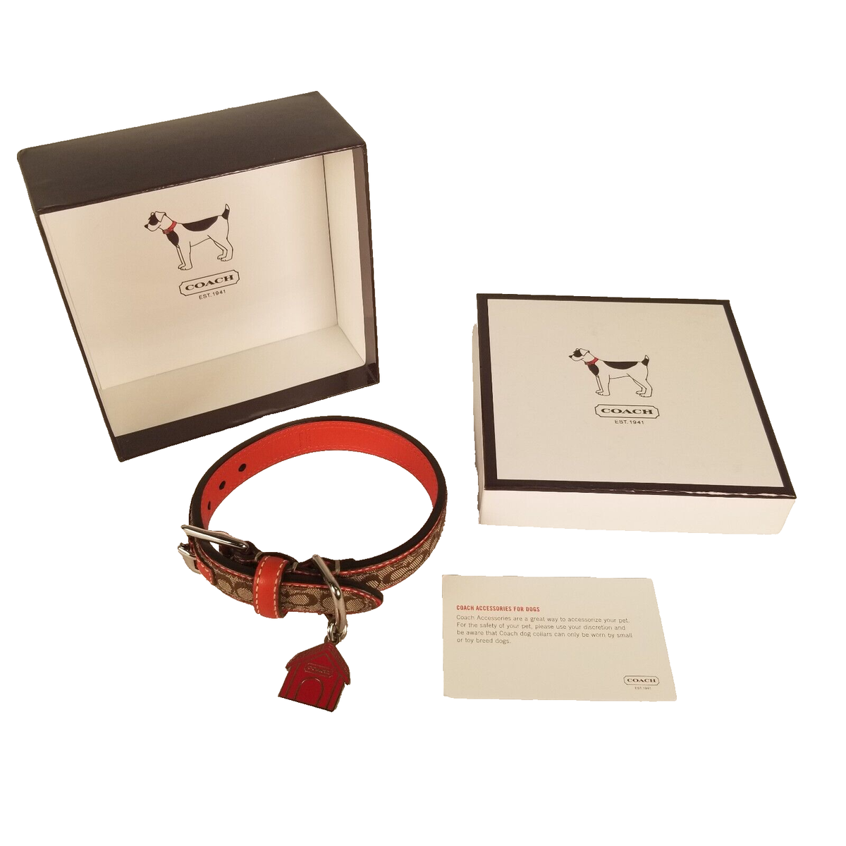 Coach Pet Accessories NEW COACH DOG HOUSE PAPRIKA EXTRA SMALL