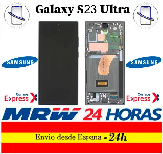 Pantalla Samsung Galaxy S23 Ultra AMOLED Completa Con Marco Negro S918B 24H