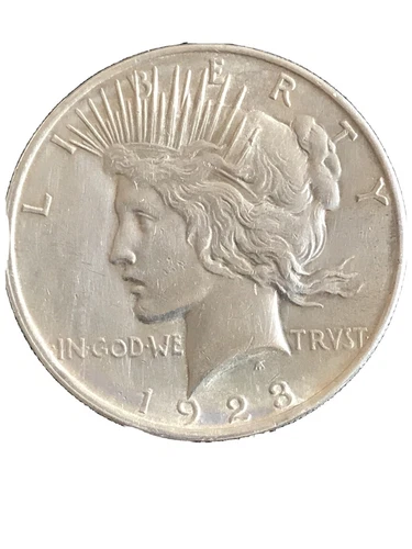 1923 AU PEACE SILVER DOLLAR 90% SILVER $1 COIN US