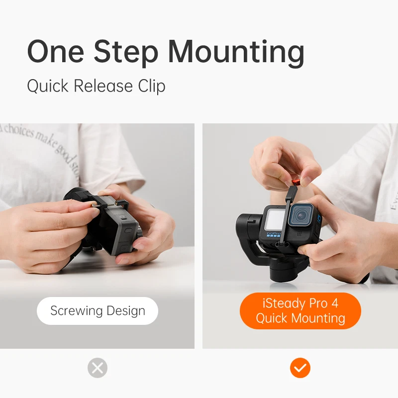 Hohem iSteady Pro 4 3-Axis Gimbal Stabilizer for DJI OSMO GoPro 13/12/11/9/8/7/6 - Image 4 of 4