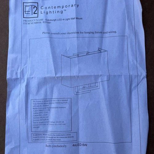 Edinburgh 4-light LED Satin Nickel Wall Sconce - Picture 2 of 7