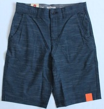 Urban Pipeline Boys Size 10 Hybrid Textured Flat Front Shorts "In the Navy" Blue